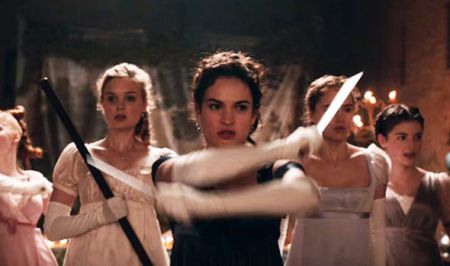 Lily-James-fighting-in-new-film